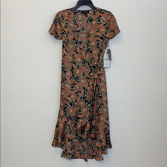 LAUNDRY Shelli Segal Paisley Retro Print Wrap 6 S - Picture 3 of 7